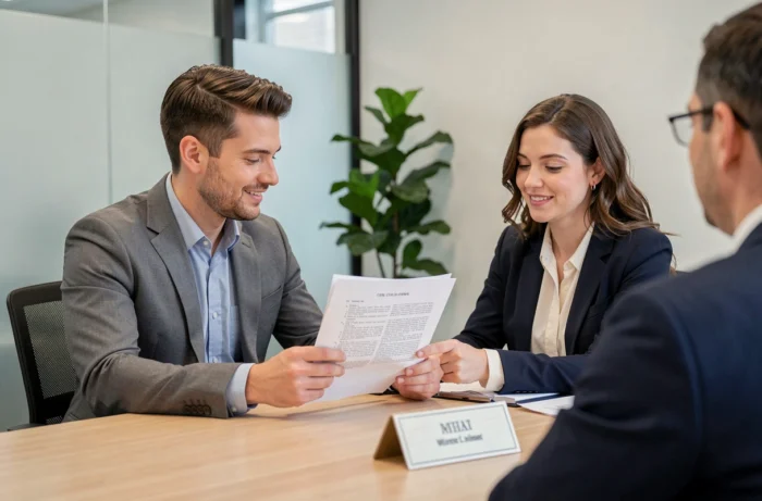 Consultation juridique autour de l'article 16 du code civil avec un professionnel du droit expliquant les droits et la protection de la personne
